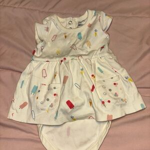 Colorful Ice Cream Print Baby Dress